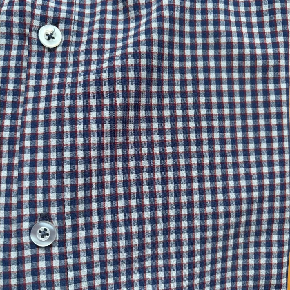Mizzen+Main Men’s Long Sleeve Performance Shirt Tailored 2XL Blue White Plaid - Picture 3 of 3